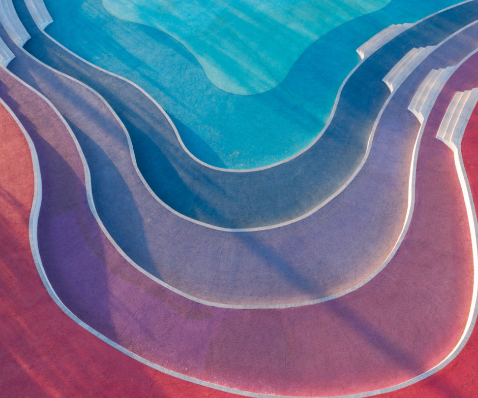 pattern wave strictured with water filled