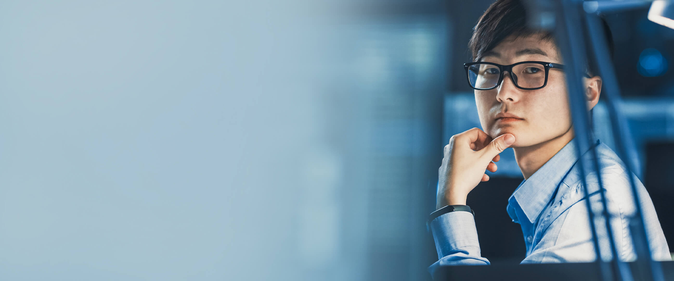 person with glasses